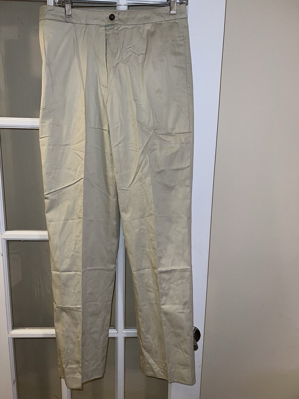 Escada Sport Khaki Beige Dress Style Pants Size 40 Cotton Comfortable